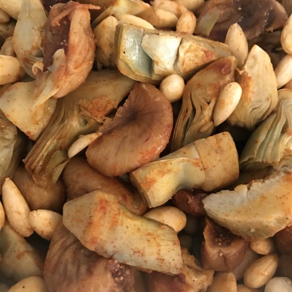 Artichokes with Saffron and Almonds