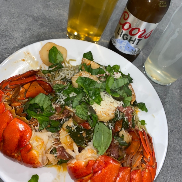 Angel Hair Pasta and Scallops with Margherita® Prosciutto