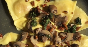 Pumpkin Ravioli with Crispy Margherita® Prosciutto