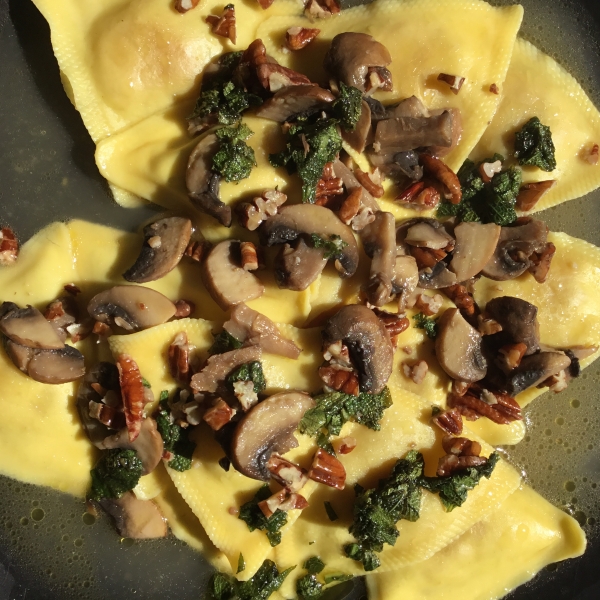 Pumpkin Ravioli with Crispy Margherita® Prosciutto