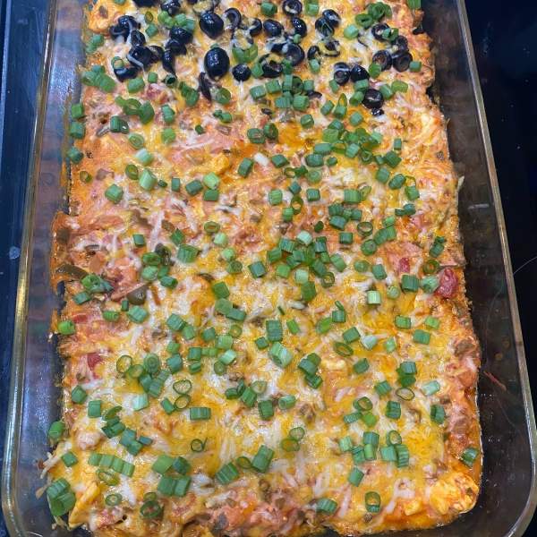 Spicy Keto Chicken-and-Cheese Casserole