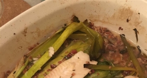 Paleo Roasted Whitefish with Leeks and Bacon