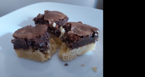 Gooey Brownies with Shortbread Crust