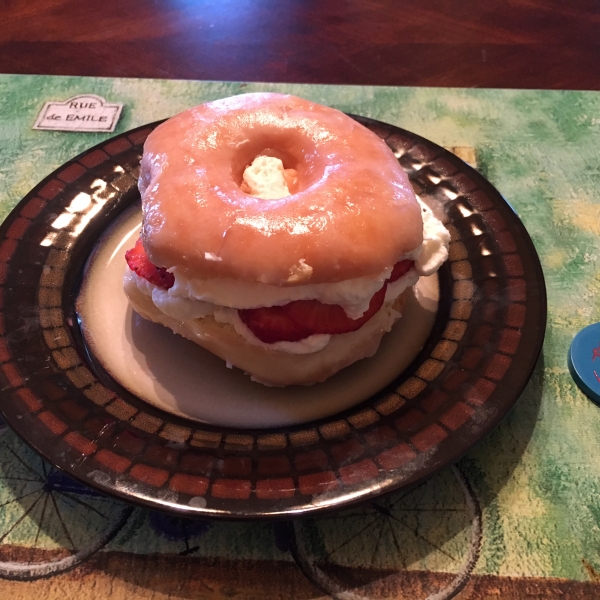 Glazed Doughnut Strawberry Shortcake