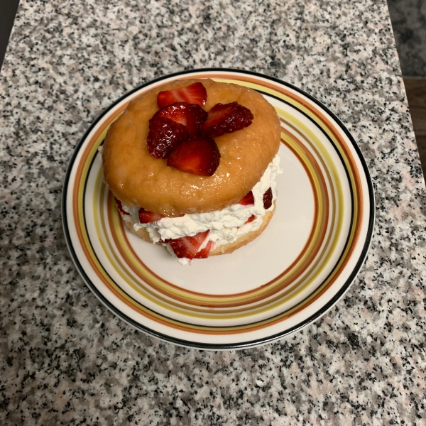 Glazed Doughnut Strawberry Shortcake