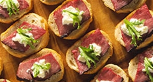 Crostini with Beef Tenderloin and Horseradish