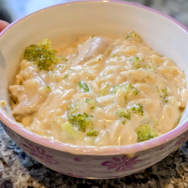 Chicken and Broccoli Alfredo Orzo