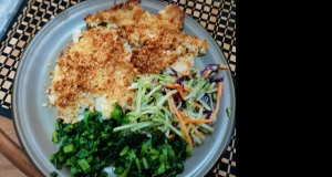 Baked Flounder with Panko and Parmesan