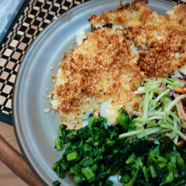 Baked Flounder with Panko and Parmesan
