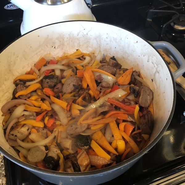Caramelized Red Bell Peppers and Onions