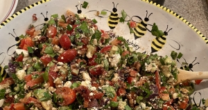 Feta Cheese with Basil Salad