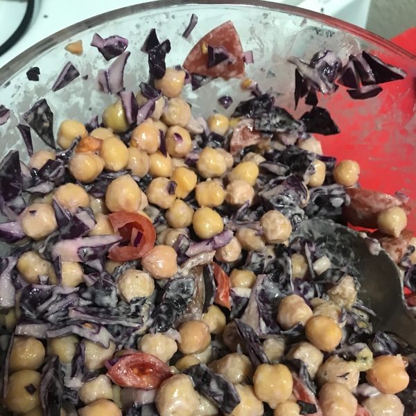 Red Cabbage and Chickpea Salad