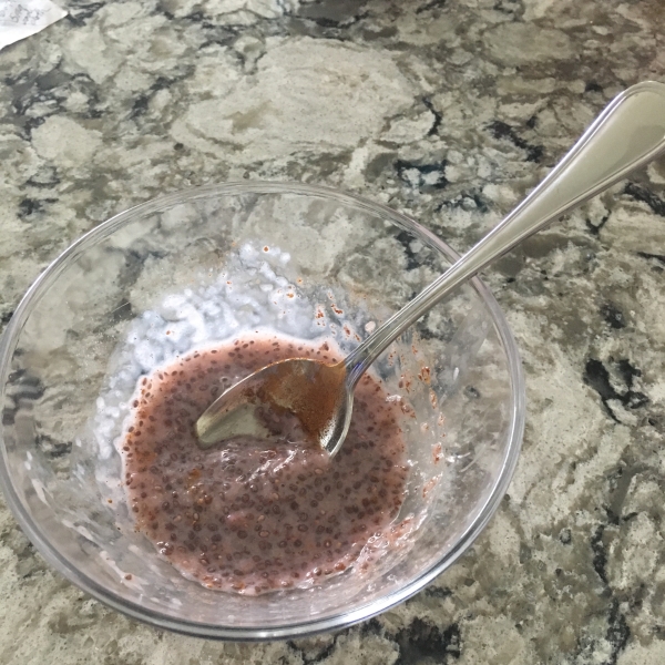 Almond Strawberry Chia Seed Pudding