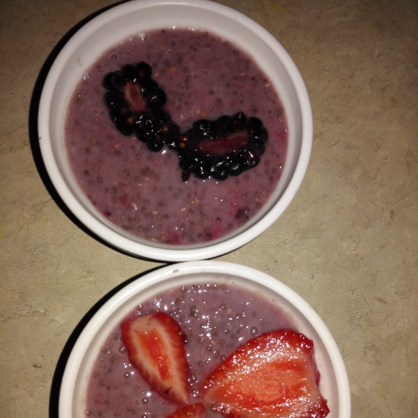 Almond Strawberry Chia Seed Pudding