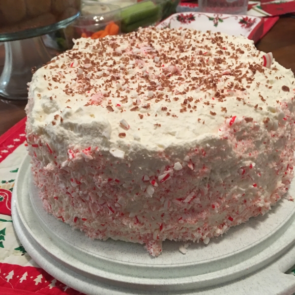 Chocolate-Candy Cane Cake