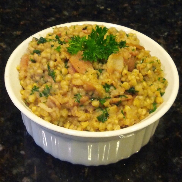 Buckwheat and Bacon Side Dish