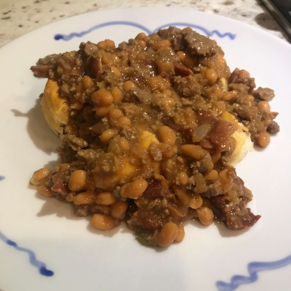 Cowboy Casserole with Biscuits