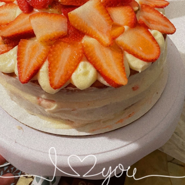 Strawberries and Cream Cake