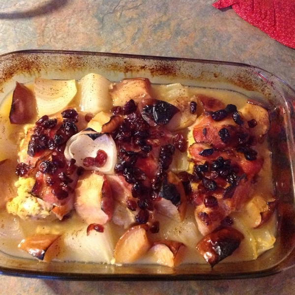 Apple Bacon Baked Chicken