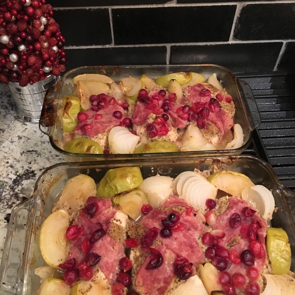 Apple Bacon Baked Chicken