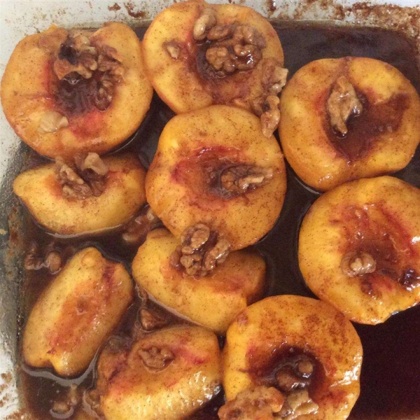 Brandy Baked Peaches