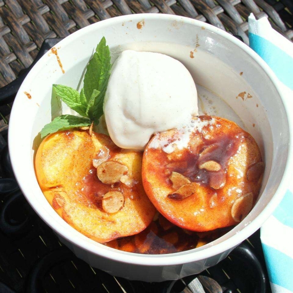 Brandy Baked Peaches