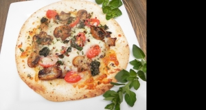 Individual Mushroom Tortilla Pizza