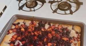 Peach and Blackberry Cobbler