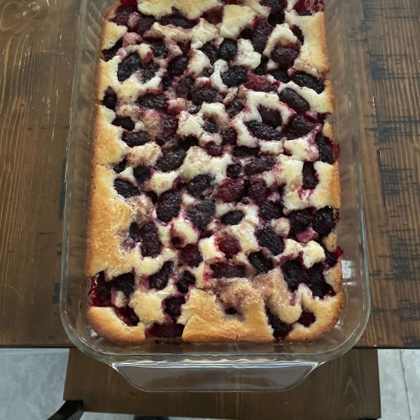 Peach and Blackberry Cobbler