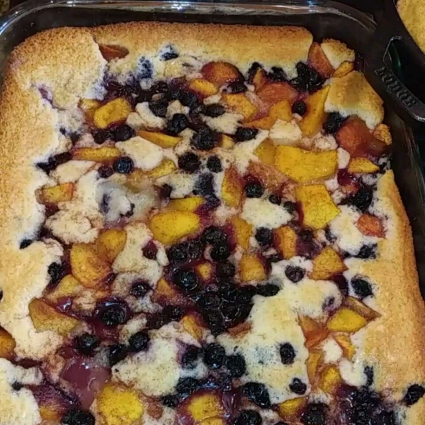 Peach and Blackberry Cobbler