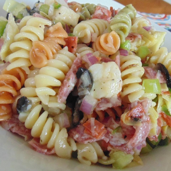 Salami and Kalamata Primavera Salad