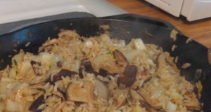 Baked Rice with Leeks and Bok Choy