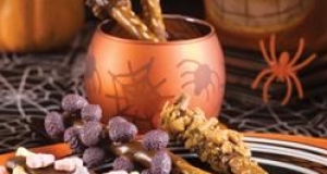 Spook-tacular Chocolate-Dipped Pretzels