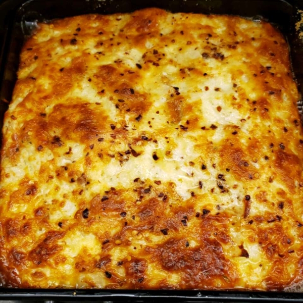 Leftover Pizza Breakfast Casserole