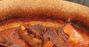 Braised Short Ribs with Roasted Garlic Horseradish Mashed