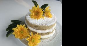 Vegan and Gluten-Free Naked Cake with Peaches and Coconut Cream