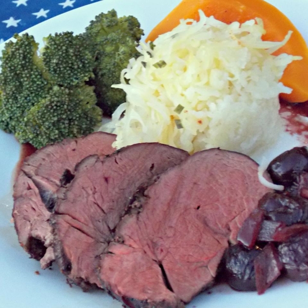 Bison Tenderloin with Cherry-Onion Chutney