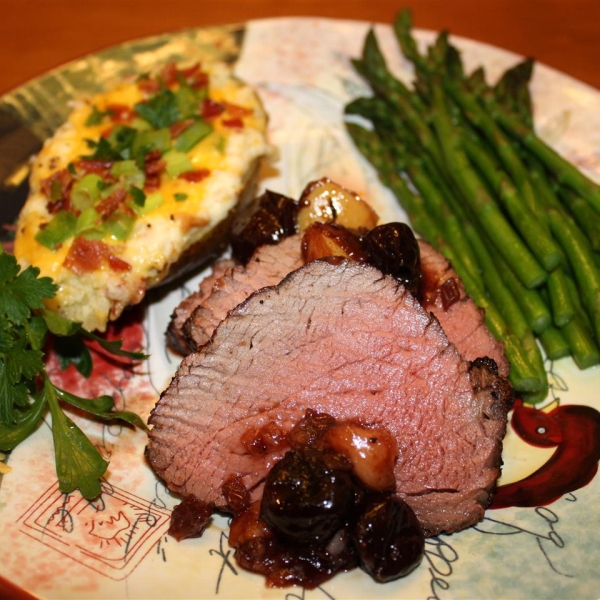 Bison Tenderloin with Cherry-Onion Chutney
