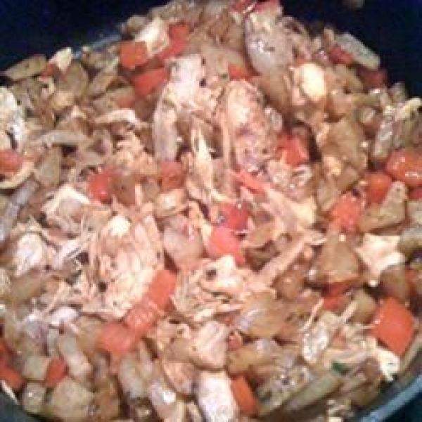 Chicken Chili Hash With Peppers & Cilantro