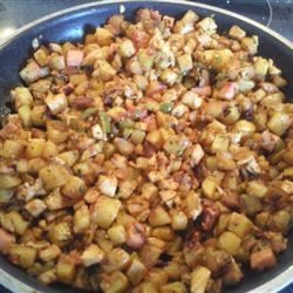 Chicken Chili Hash With Peppers & Cilantro