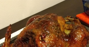 Ma Lipo's Apricot-Glazed Turkey with Roasted Onion and Shallot Gravy