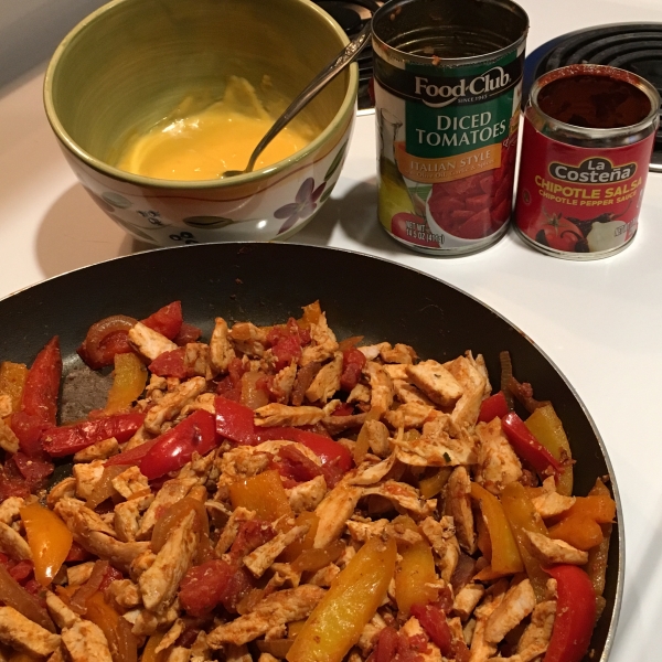 Easy Chicken Fajitas from RO*TEL