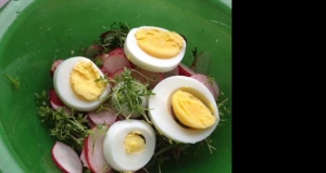 Spring Radish Salad with Egg and Garden Cress