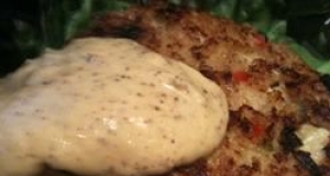 Crab Cakes with Curried Yogurt Sauce