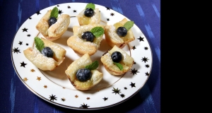 Brie, Lemon Curd, and Blueberry Bites