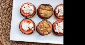 Grilled Eggplant, Tomato and Goat Cheese