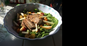 Seared Ahi Tuna with Watercress, Chile, and Ginger Salad