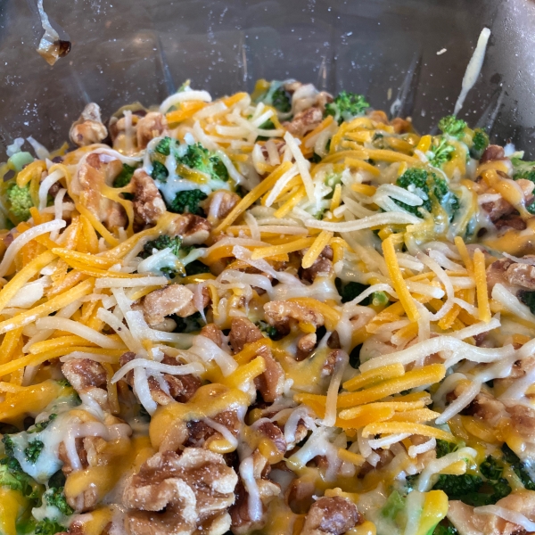 Brown Rice, Broccoli, Cheese and Walnut Surprise