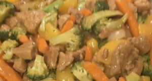 Pork with Peaches Stir-Fry