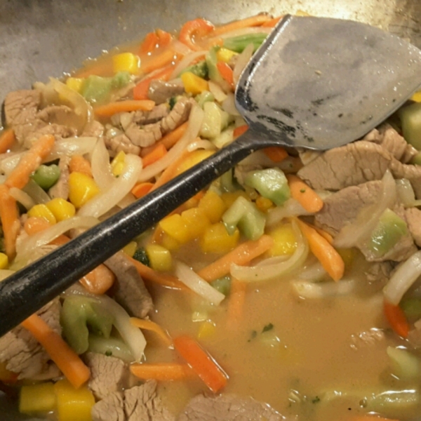 Pork with Peaches Stir-Fry